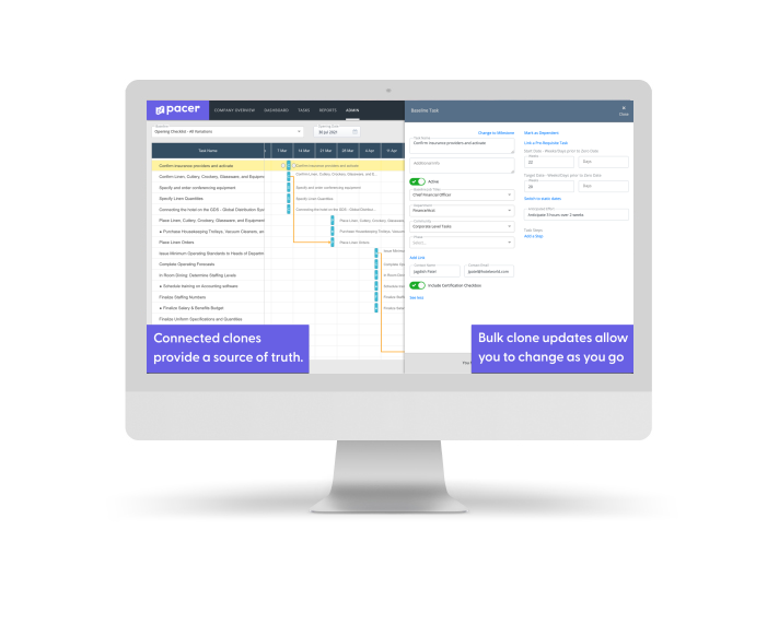 Deploy and update multiple tasks to all of your teams.